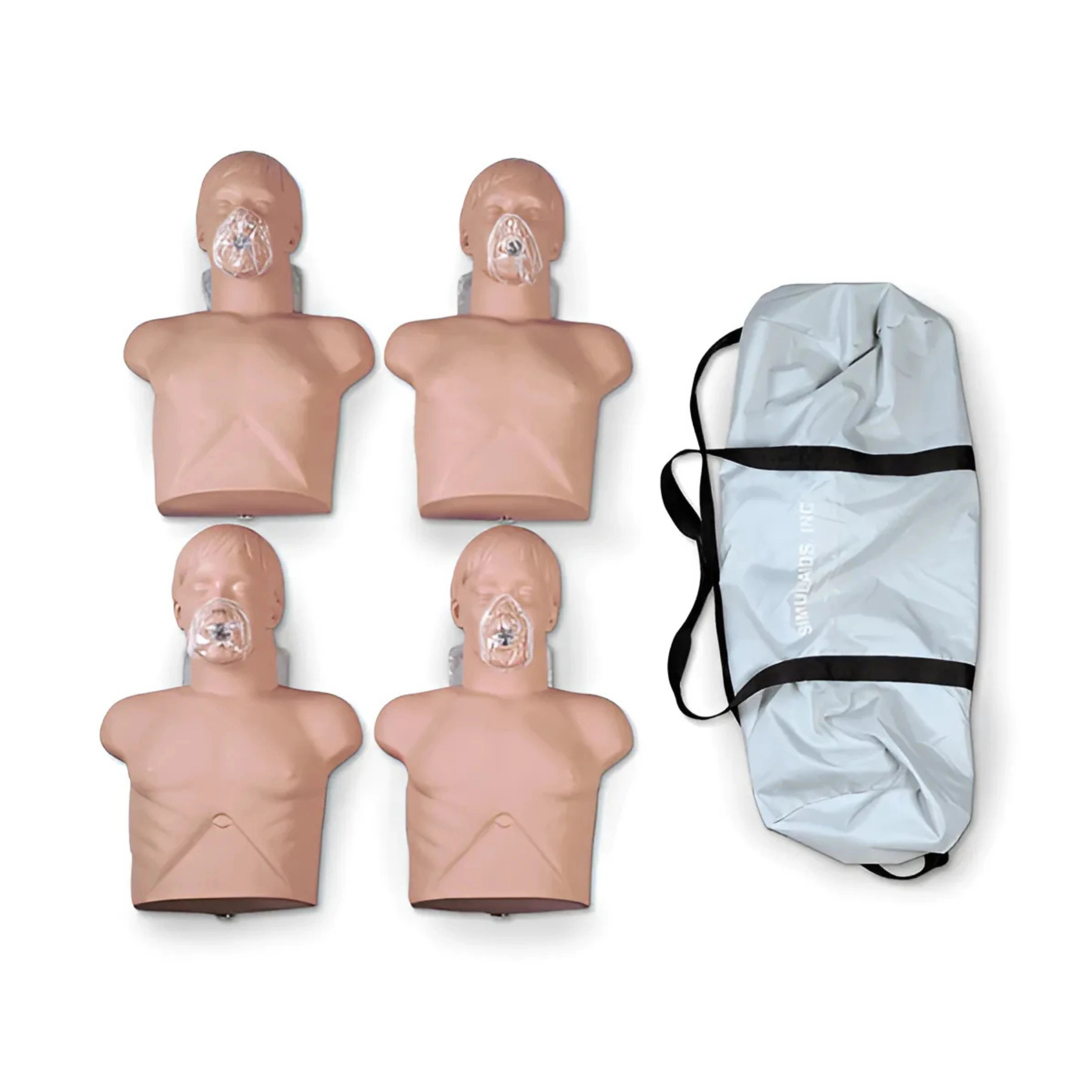 Paquete de 4 maniquíes Sani económicos para adultos con bolsa de transporte