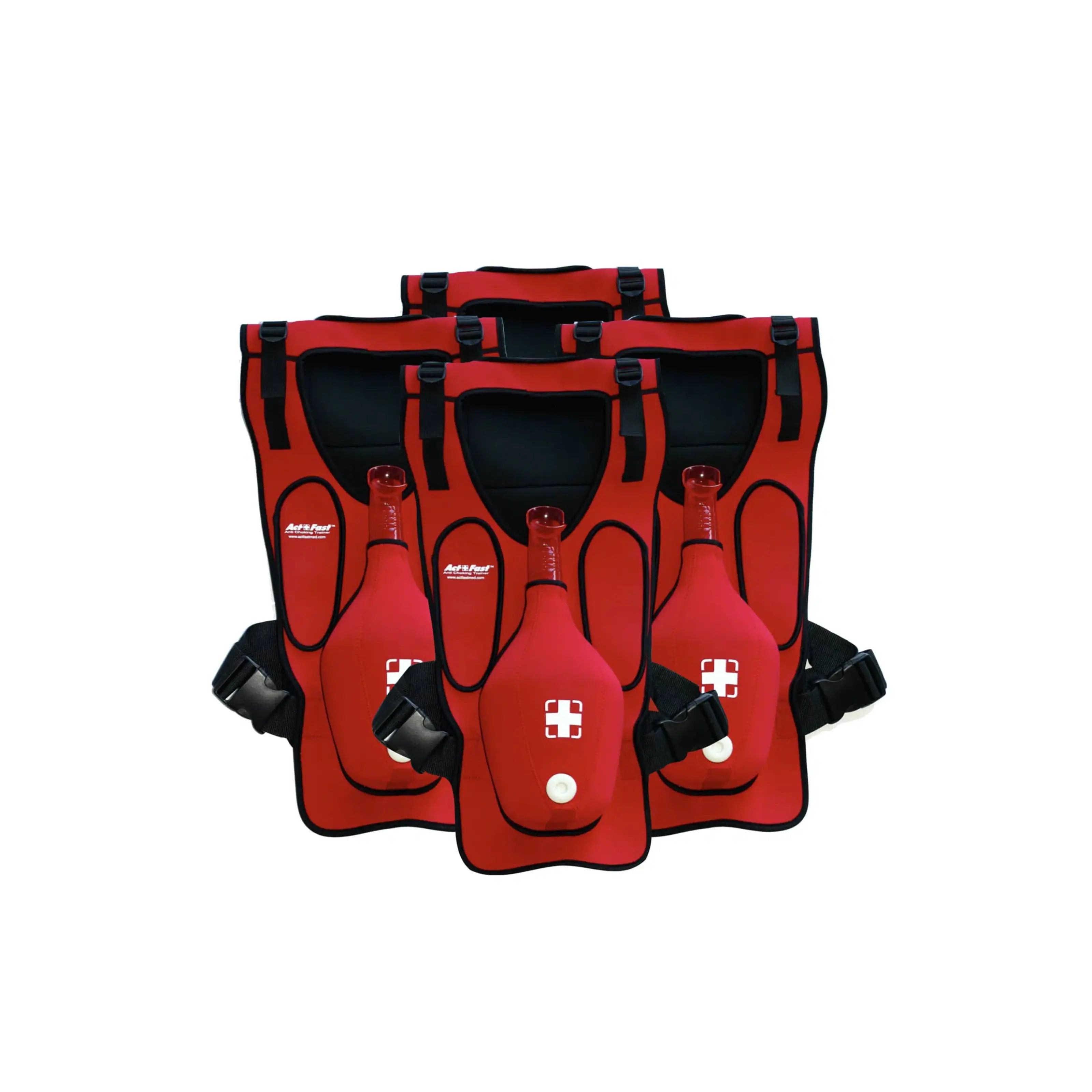 ACT+FAST | Chaleco para Maniobra de Heimlich Rojo (4 Pack)