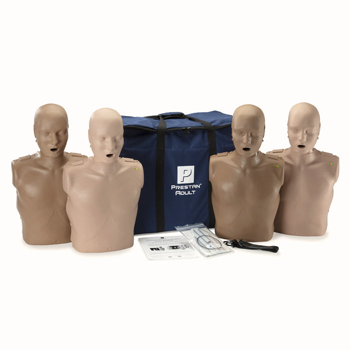 Maniquí de RCP Adulto PRESTAN Profesional con Monitor – 4 Pack (Piel Mixta)