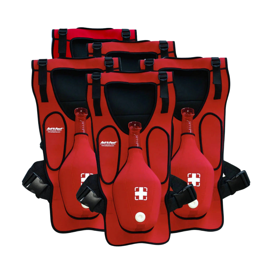 ACT+FAST Chaleco Entrenador para Maniobra de Atragantamiento Rojo (5 Pack)