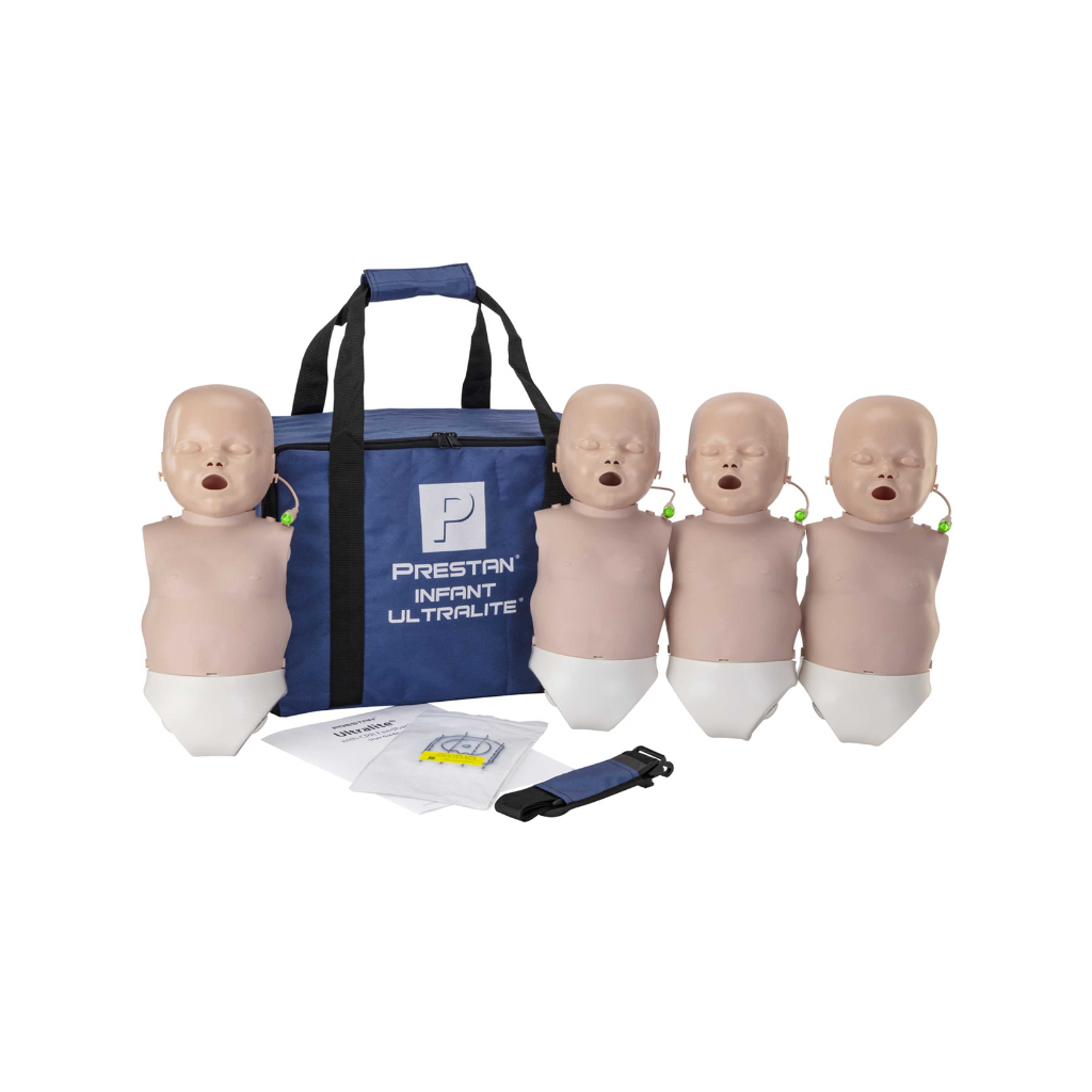 PRESTAN | Maniquí de RCP Lactante Ultralite® con Retroalimentación - Piel Media (4 Pack)