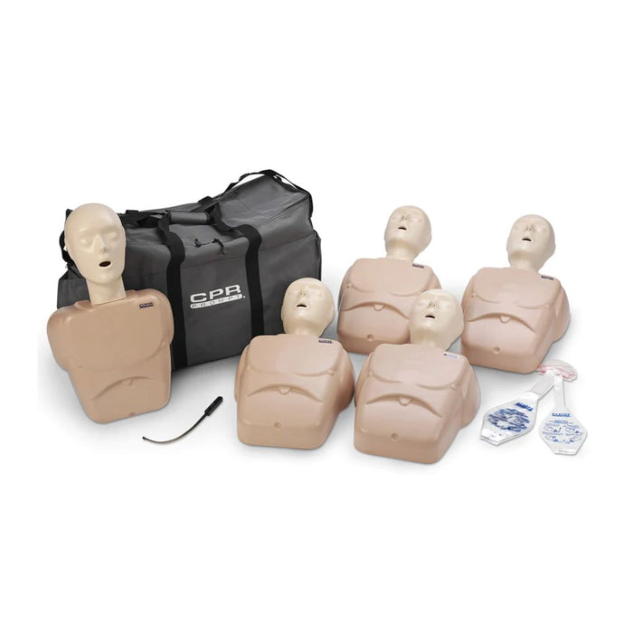 Paquete de entrenamiento para adultos/niños CPR Prompt TPAK 100 - 5 maniquíes color canela